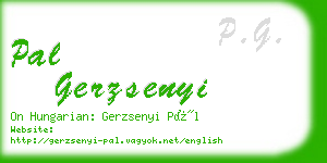 pal gerzsenyi business card